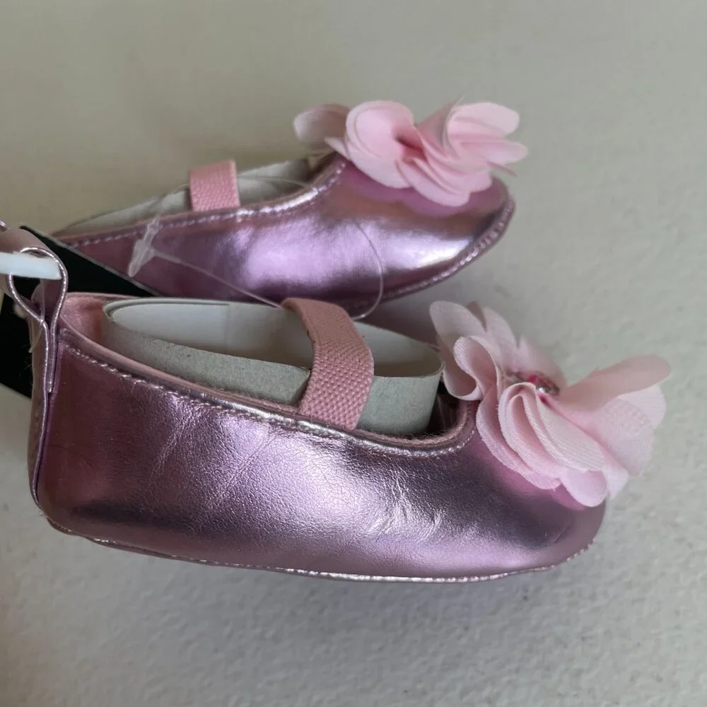 Laura Ashley Pink Baby Ballet Shoes Size 2